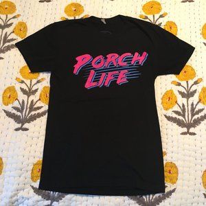 Porch Fly "Porch Life" t-shirt (Women's small, black)